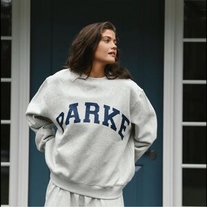 Parke grey and navy mockneck